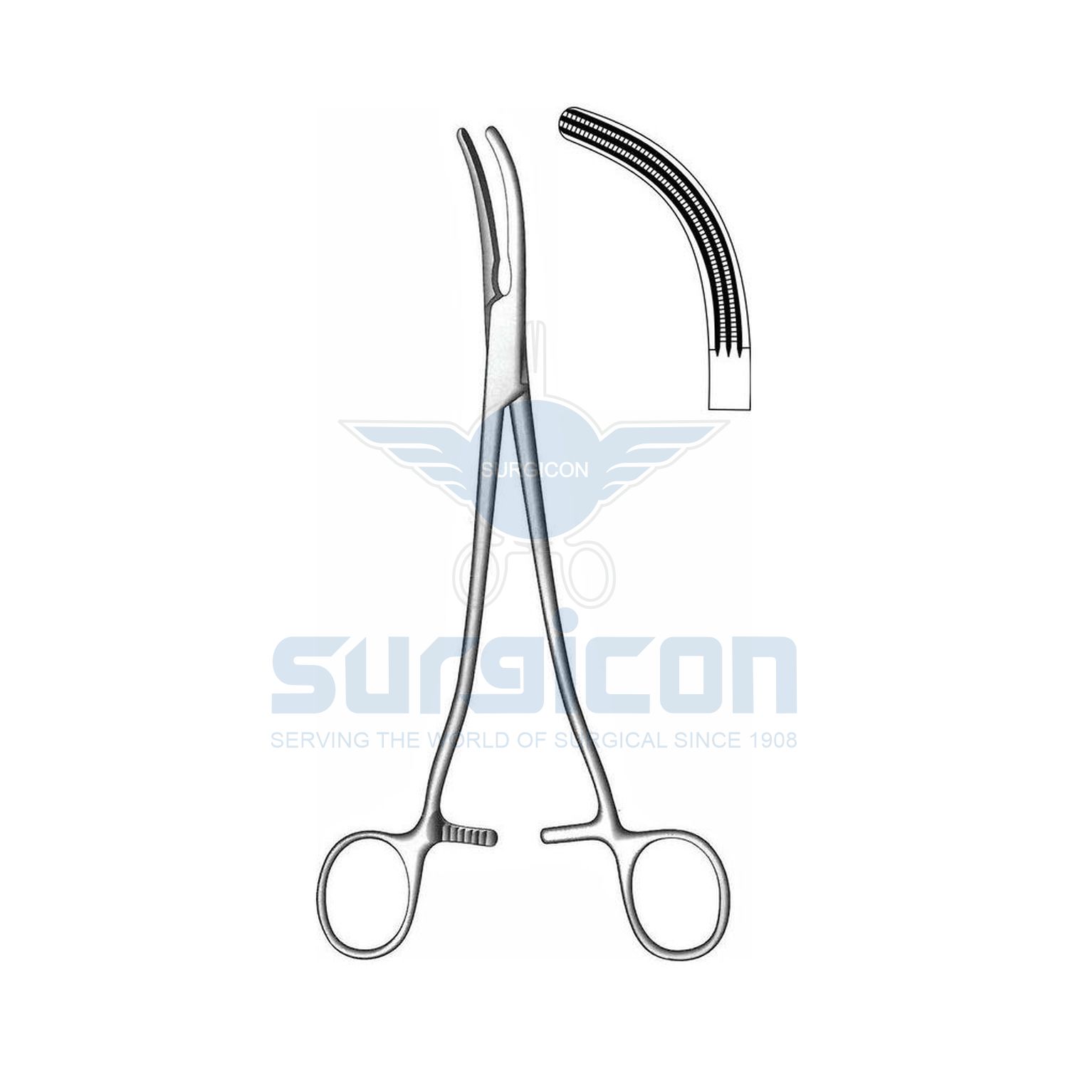 Heaney-Clamp-Forcep,-Hysterectomy-&-Vaginal-Forcep-J-17-306
