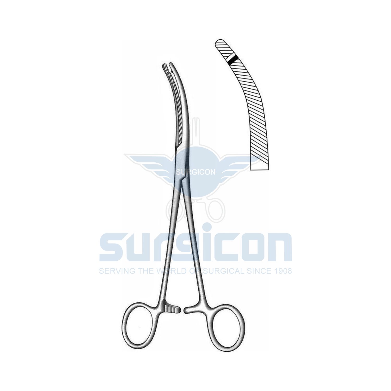 Heaney-Clamp-Forcep,-Hysterectomy-&-Vaginal-Forcep-J-17-780