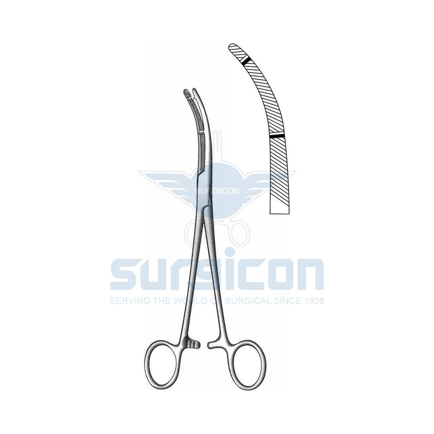 Heaney-Clamp-Forcep,-Hysterectomy-&-Vaginal-Forcep-J-17-787